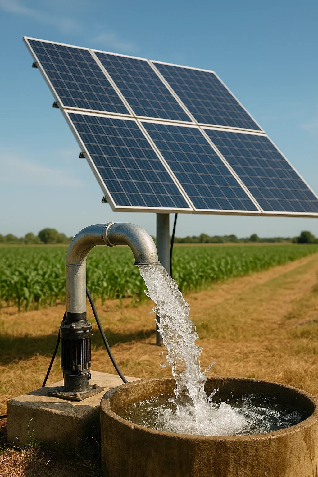 Sistema de bombeo solar para ganado